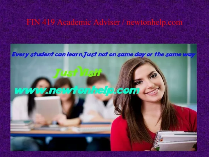 fin 419 academic adviser newtonhelp com
