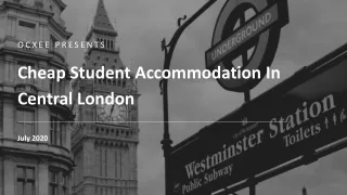 Cheap Student Accommodation In Central London