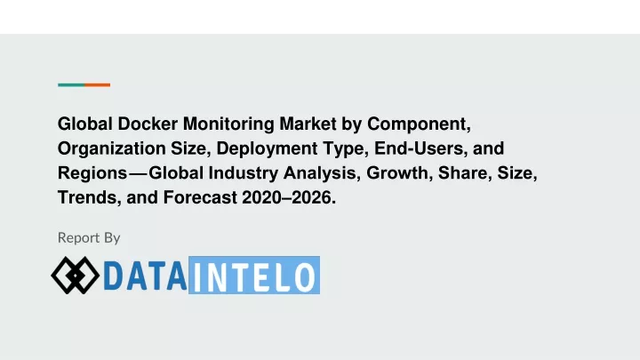 global docker monitoring market by component