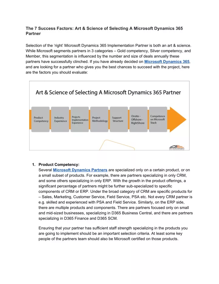 the 7 success factors art science of selecting