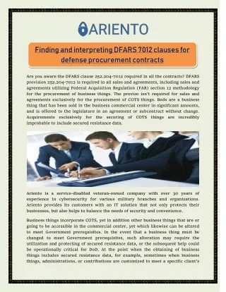 Finding and interpreting DFARS 7012 clauses for defense procurement contracts