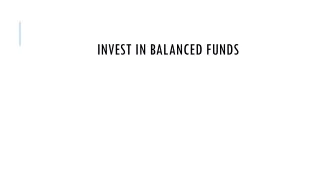 Invest in Top Balanced Funds