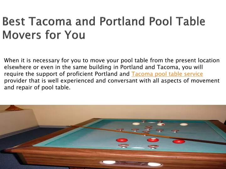 best tacoma and portland pool table movers for you