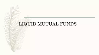 What does Liquid Funds mean