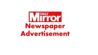 Mirror newspaper advertisement