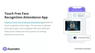 Facial Recognition Based Touchfree Attendance App | Axonator