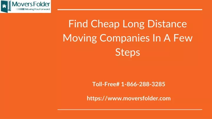 find cheap long distance moving companies in a few steps