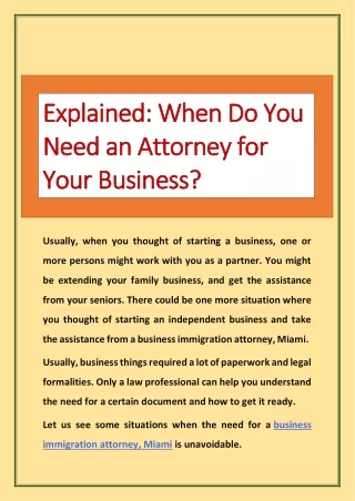 explained when do you explained when do you need