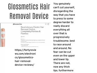 Glossmetics Hair Removal Reviews 2020