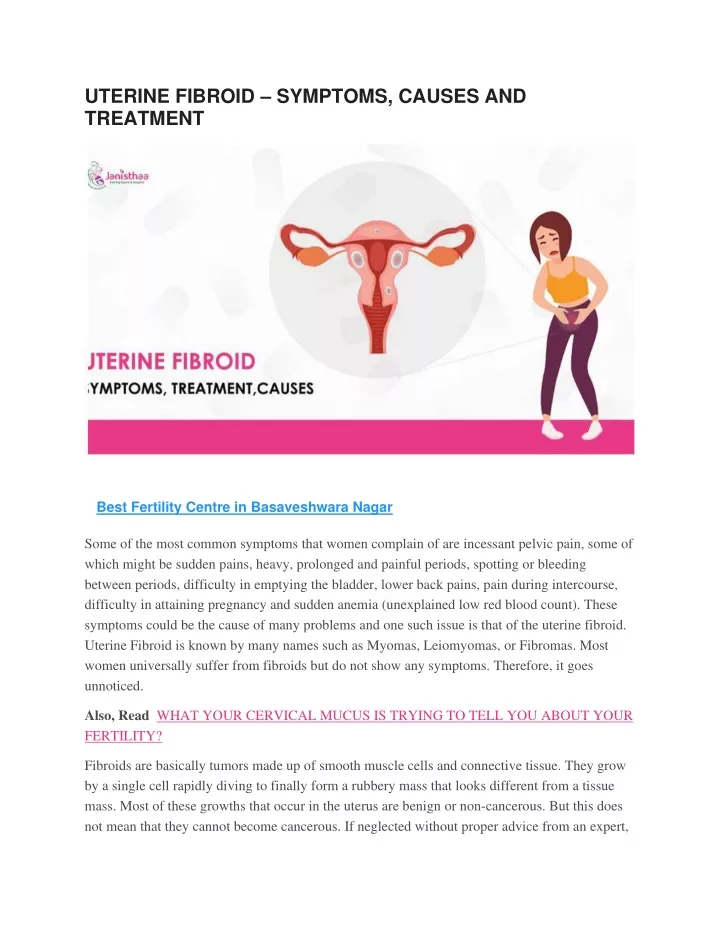 uterine fibroid symptoms causes and treatment
