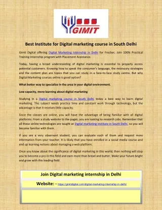 Digital marketing training in Delhi