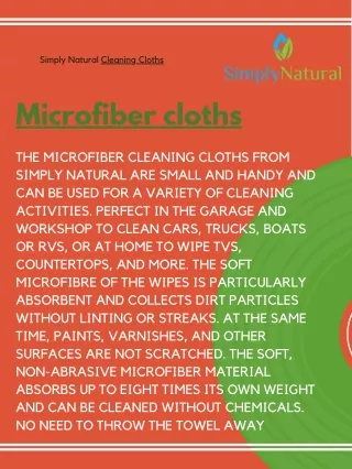 Natural Cleaning Cloths