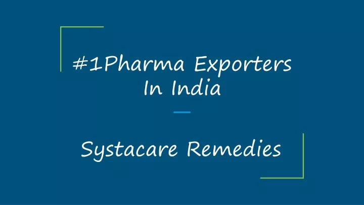 1pharma exporters in india
