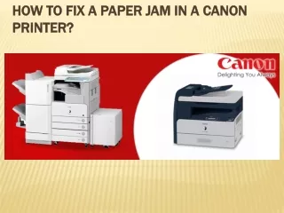 how to fix a paper jam in a canon printer