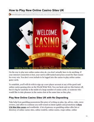 how to play new online casino sites uk