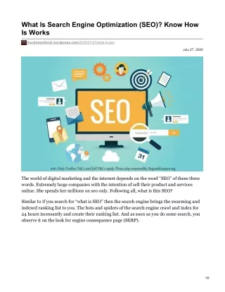 what is search engine optimization seo know