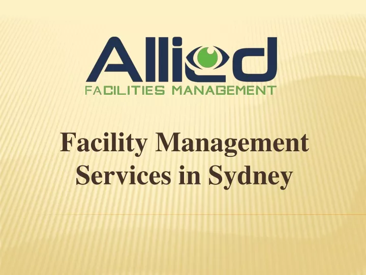 facility management services in sydney
