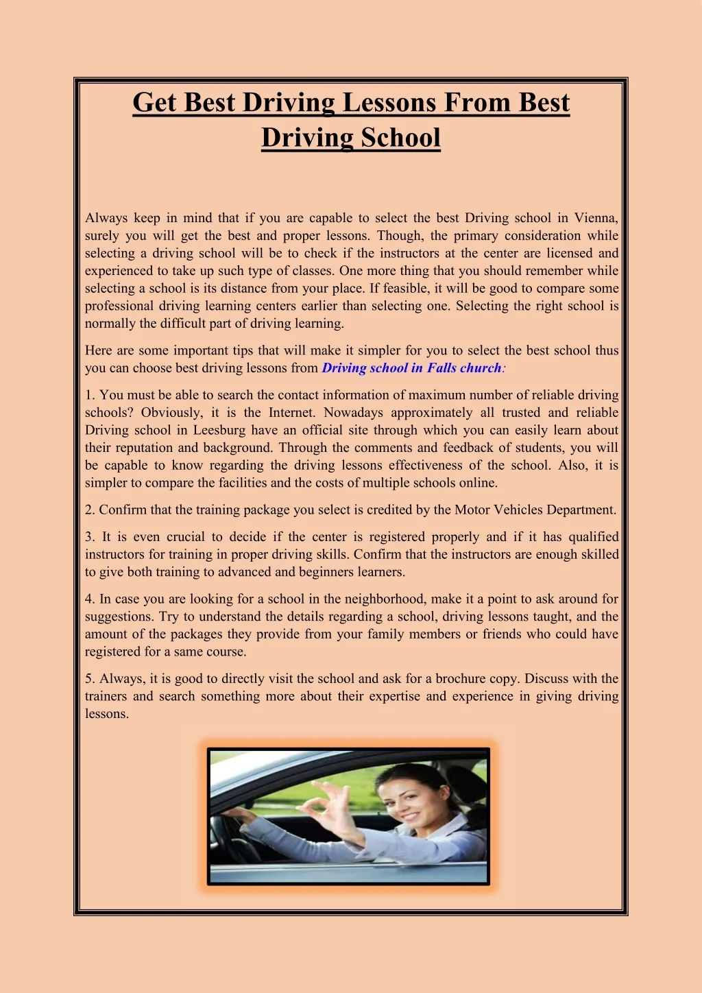 PPT - Get Best Driving Lessons From Best Driving School PowerPoint ...