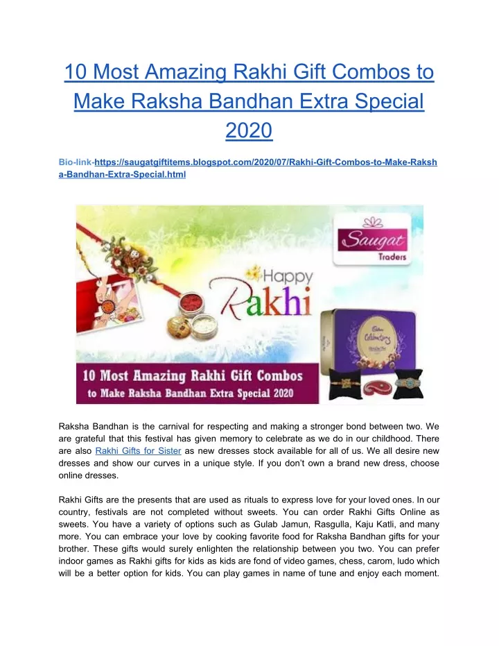 10 most amazing rakhi gift combos to make raksha
