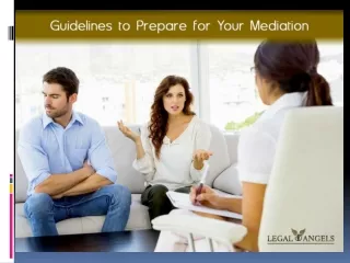 guidelines to prepare for your mediation