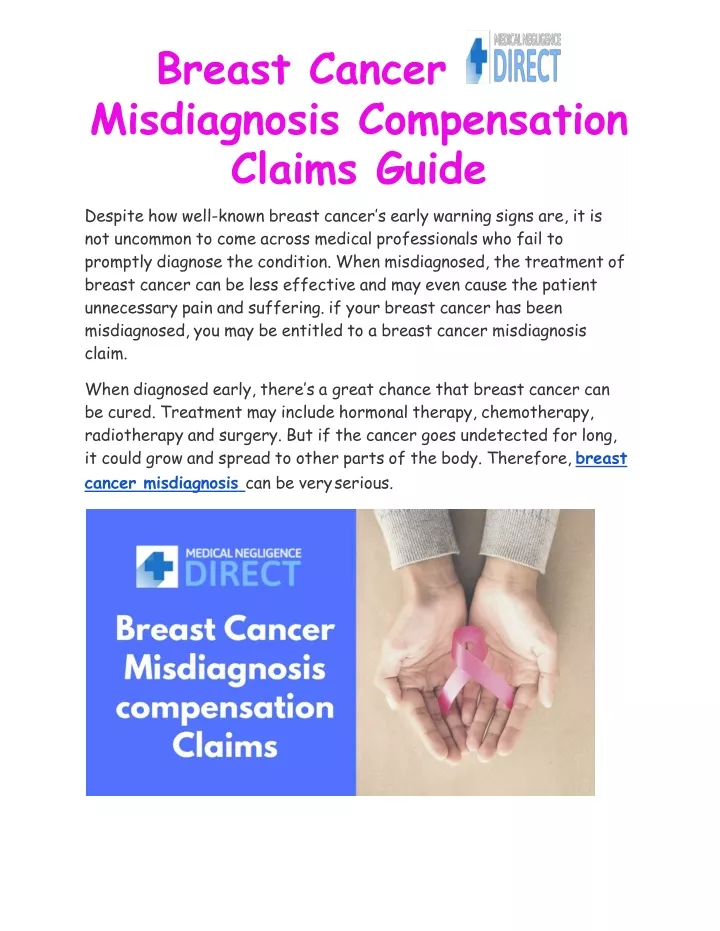 breast cancer misdiagnosis compensation claims guide
