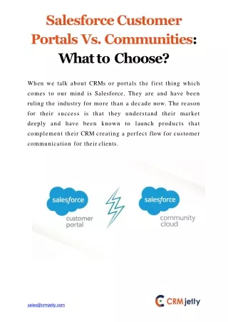 salesforce customer portals vs communities what to choose