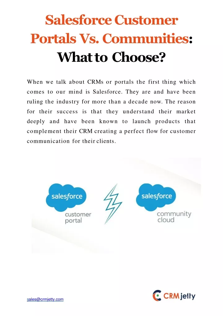 salesforce customer portals vs communities what to choose