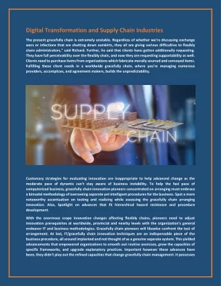 digital transformation and supply chain industries