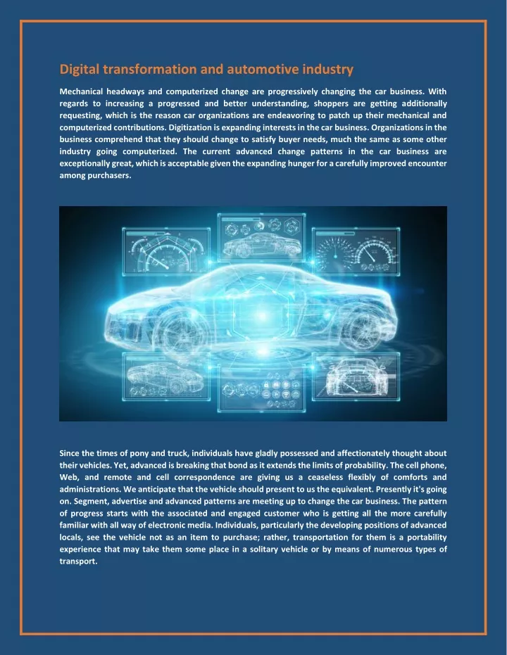 digital transformation and automotive industry