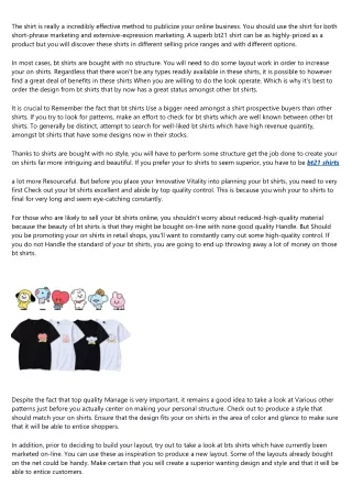 the shirt is really a incredibly effective method