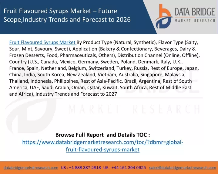 fruit flavoured syrups market future scope