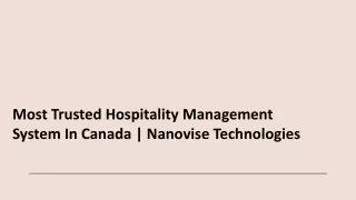 Hospitality Management Software | Backbone of Modern Hotels
