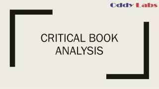 Oddy Labs- How to do Book Analysis- Academic writing