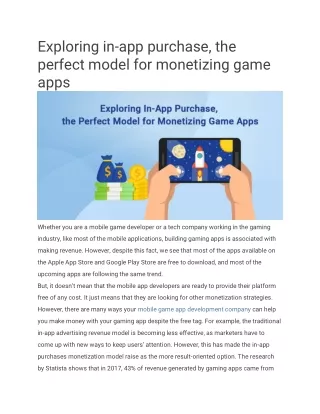 exploring in app purchase the perfect model