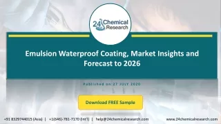 Emulsion Waterproof Coating, Market Insights and Forecast to 2026