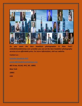 do linkedinheadshotsnyc com provides