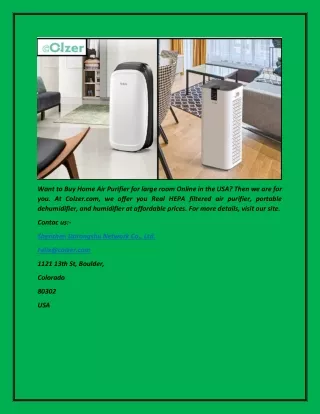 want to buy home air purifier for large room
