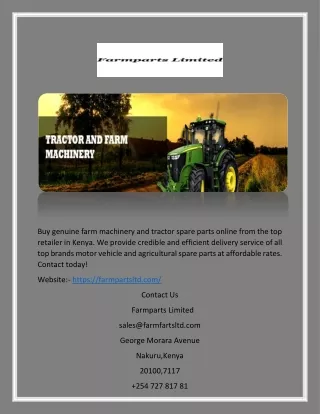 buy genuine farm machinery and tractor spare