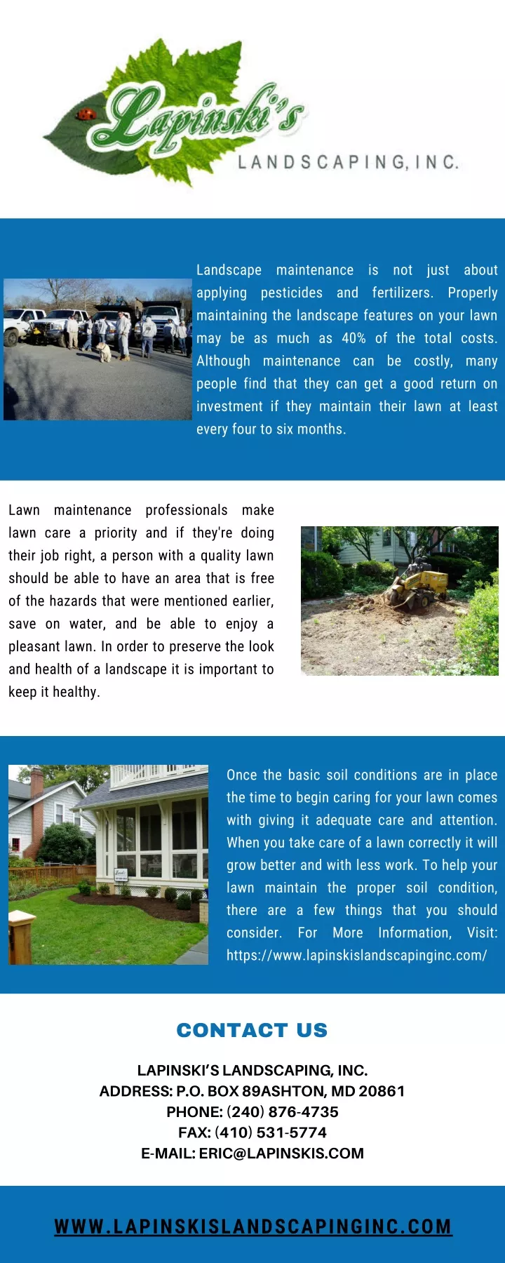 landscape maintenance is not just about applying