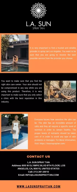 spray tanning Los Angeles