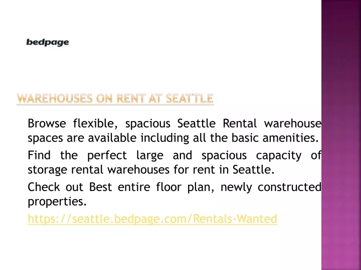 warehouses on rent at seattle
