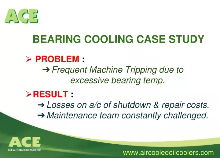 bearing cooling case study