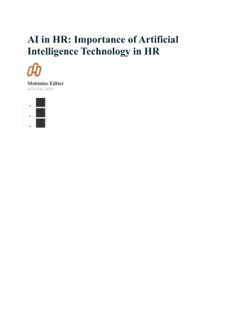 ai in hr importance of artificial intelligence