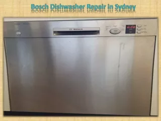 Bosch Dishwasher Repair in Sydney