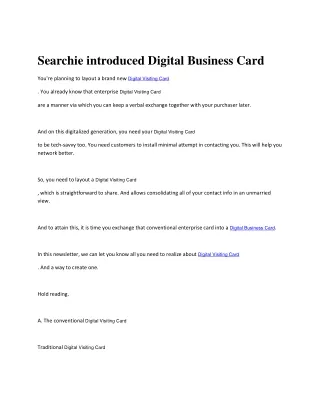 searchie digital business card
