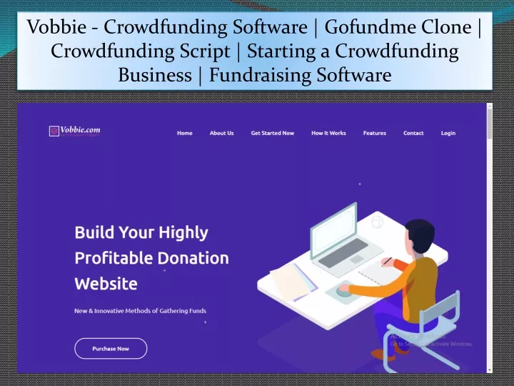 vobbie crowdfunding software gofundme clone