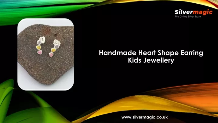 handmade heart shape earring kids jewellery