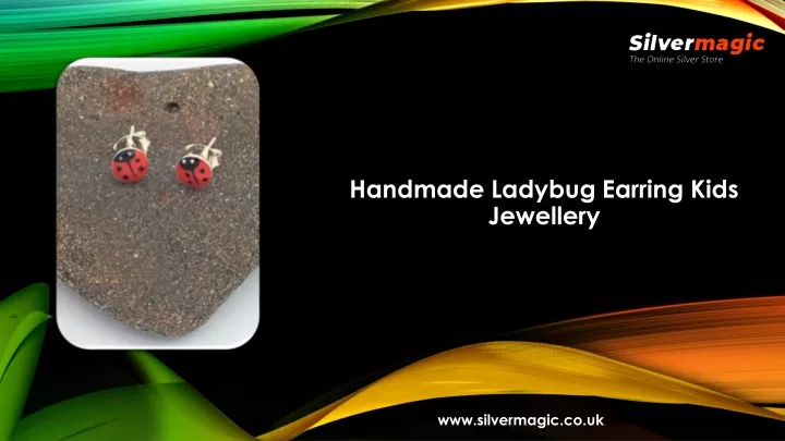 handmade ladybug earring kids jewellery