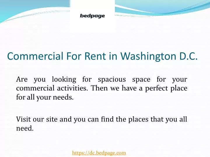 commercial for rent in washington d c