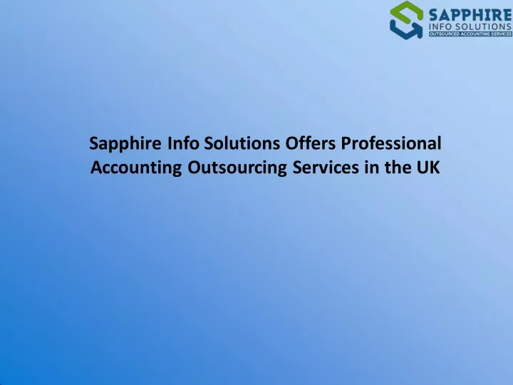 sapphire info solutions offers professional